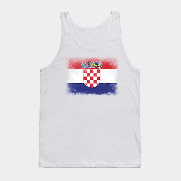 Croatia Flag Tank Top by psychoshadow